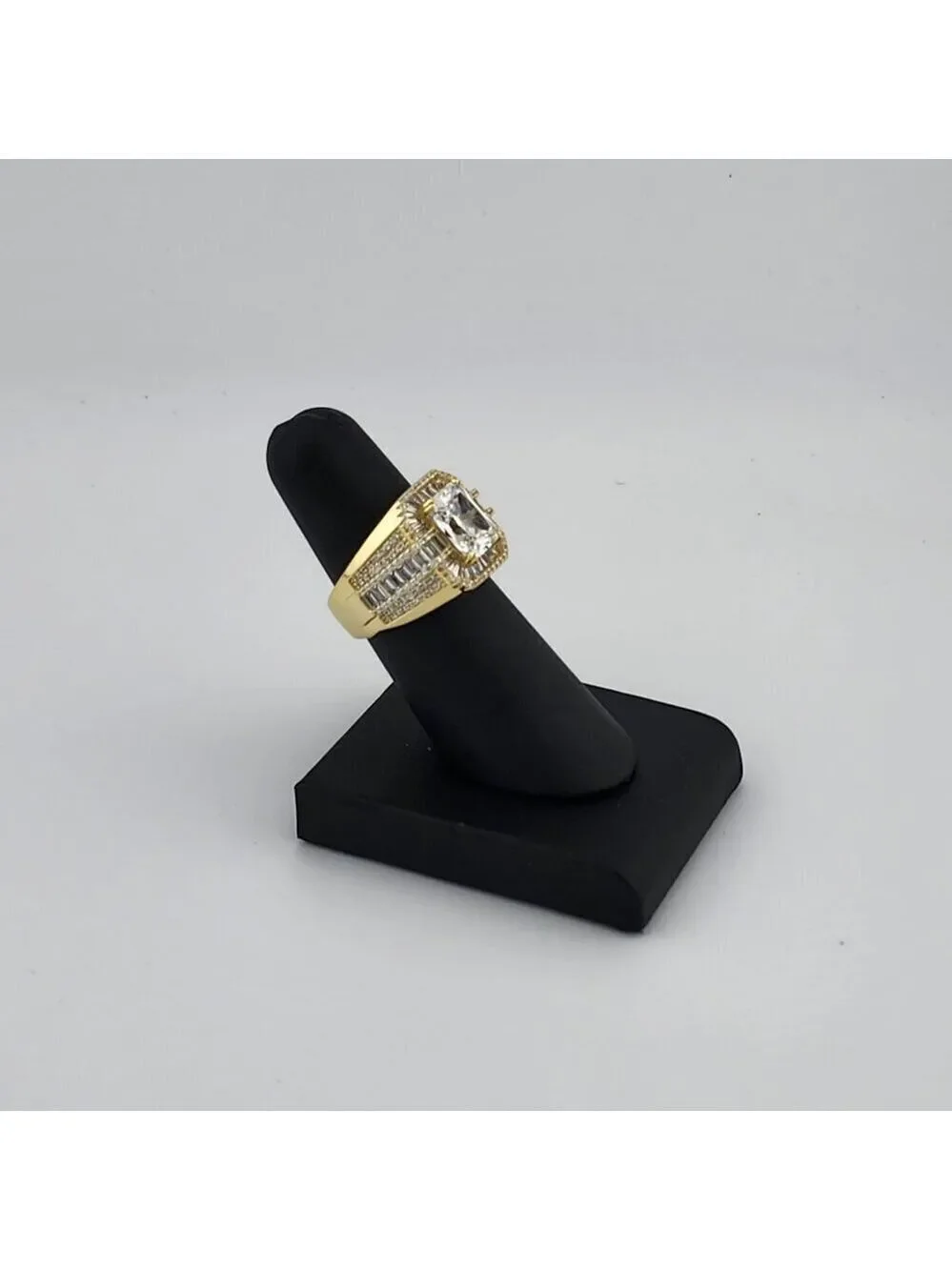 Brand New Sterling Silver 925 Rectangle Gemstone Cz Ring
